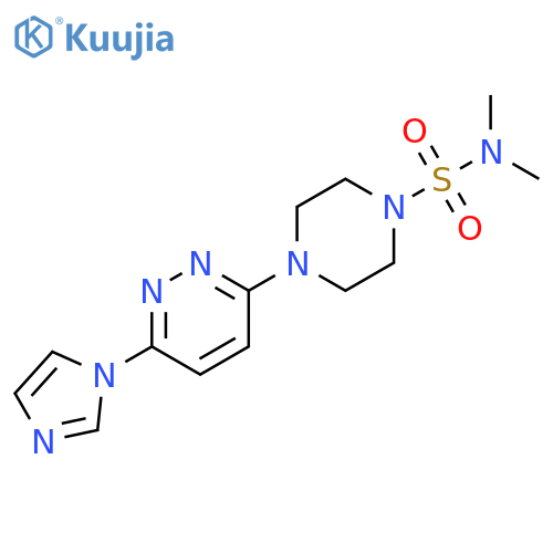 4-6-(1H-imidazol-1-yl)pyridazin-3-yl-N,N-dimethylpiperazine-1-sulfonamide structure
