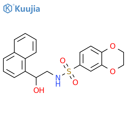 N-[2-hydroxy-2-(naphthalen-1-yl)ethyl]-2,3-dihydro-1,4-benzodioxine-6-sulfonamide structure
