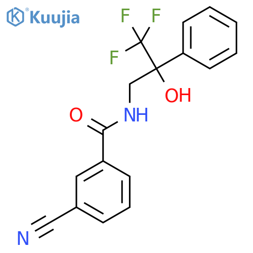 3-cyano-N-(3,3,3-trifluoro-2-hydroxy-2-phenylpropyl)benzamide structure