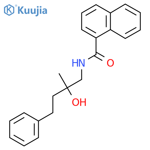 N-(2-hydroxy-2-methyl-4-phenylbutyl)naphthalene-1-carboxamide structure
