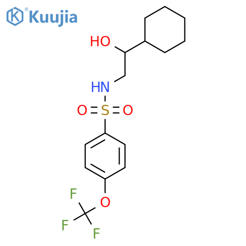 N-(2-cyclohexyl-2-hydroxyethyl)-4-(trifluoromethoxy)benzene-1-sulfonamide structure