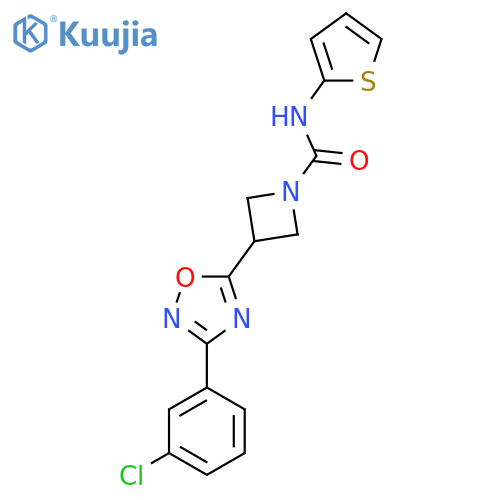 3-3-(3-chlorophenyl)-1,2,4-oxadiazol-5-yl-N-(thiophen-2-yl)azetidine-1-carboxamide structure