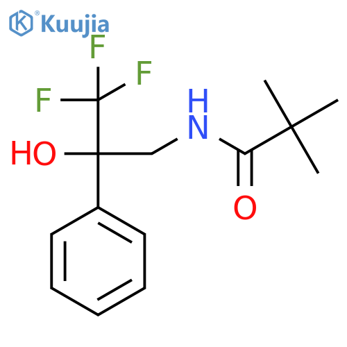 2,2-dimethyl-N-(3,3,3-trifluoro-2-hydroxy-2-phenylpropyl)propanamide structure