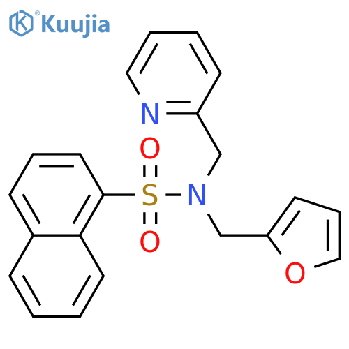 N-(furan-2-yl)methyl-N-(pyridin-2-yl)methylnaphthalene-1-sulfonamide structure