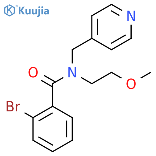2-bromo-N-(2-methoxyethyl)-N-(pyridin-4-yl)methylbenzamide structure