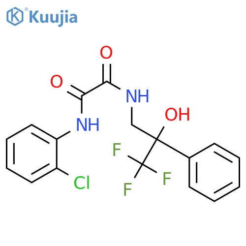 N-(2-chlorophenyl)-N'-(3,3,3-trifluoro-2-hydroxy-2-phenylpropyl)ethanediamide structure