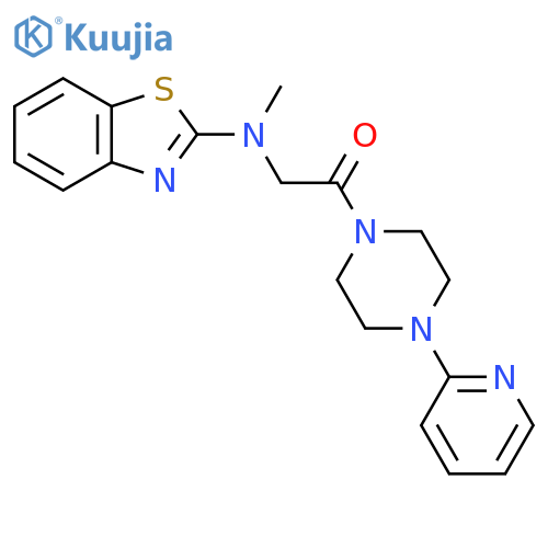 2-(1,3-benzothiazol-2-yl)(methyl)amino-1-4-(pyridin-2-yl)piperazin-1-ylethan-1-one structure