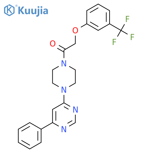 1-4-(6-phenylpyrimidin-4-yl)piperazin-1-yl-2-3-(trifluoromethyl)phenoxyethan-1-one structure