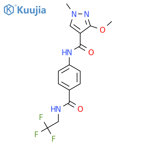 3-methoxy-1-methyl-N-{4-(2,2,2-trifluoroethyl)carbamoylphenyl}-1H-pyrazole-4-carboxamide structure