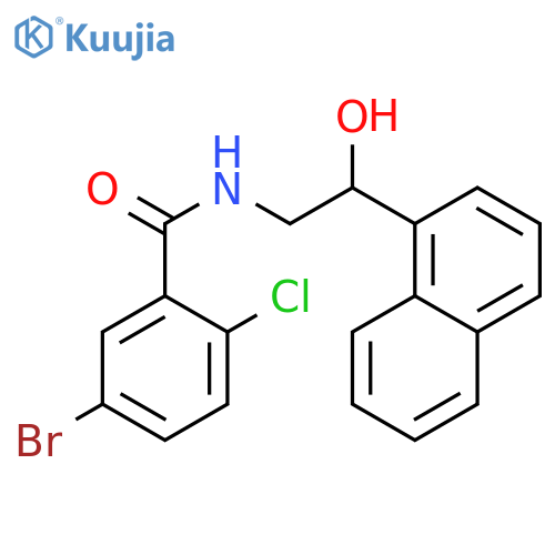 5-bromo-2-chloro-N-2-hydroxy-2-(naphthalen-1-yl)ethylbenzamide structure