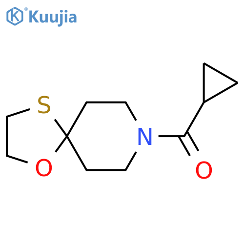 cyclopropyl(1-oxa-4-thia-8-azaspiro[4.5]decan-8-yl)methanone structure