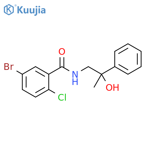 5-bromo-2-chloro-N-(2-hydroxy-2-phenylpropyl)benzamide structure