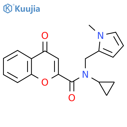 N-cyclopropyl-N-(1-methyl-1H-pyrrol-2-yl)methyl-4-oxo-4H-chromene-2-carboxamide structure