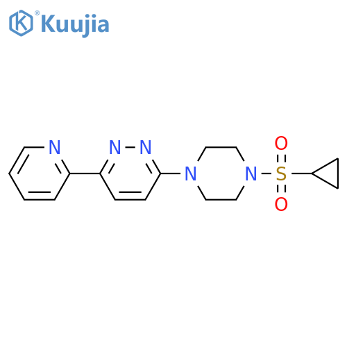 3-4-(cyclopropanesulfonyl)piperazin-1-yl-6-(pyridin-2-yl)pyridazine structure