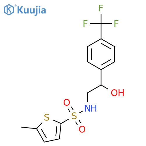 N-{2-hydroxy-2-4-(trifluoromethyl)phenylethyl}-5-methylthiophene-2-sulfonamide structure