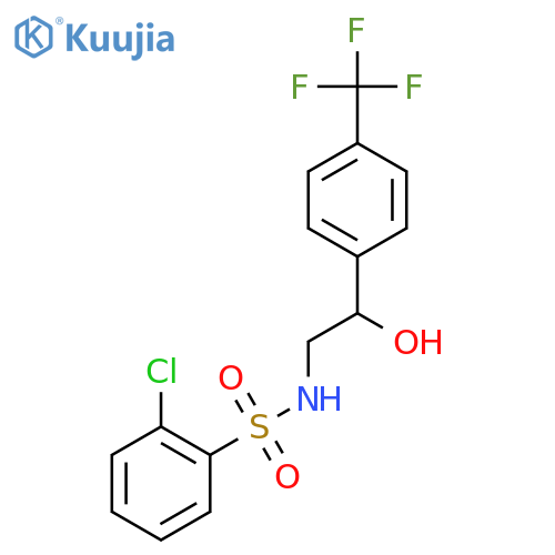 2-chloro-N-{2-hydroxy-2-4-(trifluoromethyl)phenylethyl}benzene-1-sulfonamide structure
