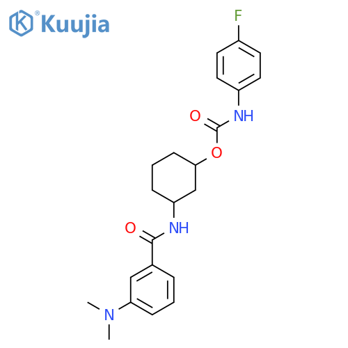 3-3-(dimethylamino)benzamidocyclohexyl N-(4-fluorophenyl)carbamate structure