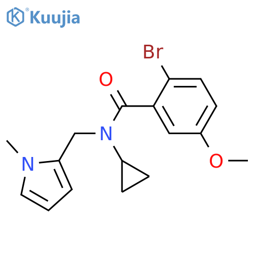 2-bromo-N-cyclopropyl-5-methoxy-N-(1-methyl-1H-pyrrol-2-yl)methylbenzamide structure
