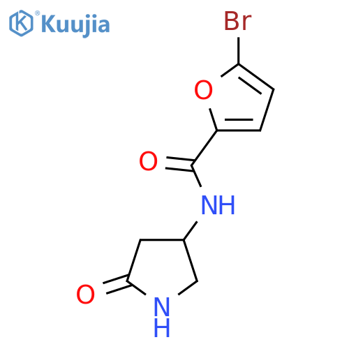 5-bromo-N-(5-oxopyrrolidin-3-yl)furan-2-carboxamide structure