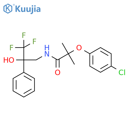 2-(4-chlorophenoxy)-2-methyl-N-(3,3,3-trifluoro-2-hydroxy-2-phenylpropyl)propanamide structure