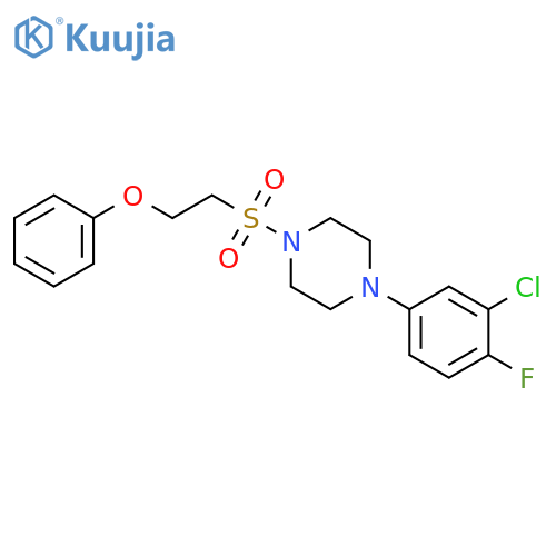1-(3-chloro-4-fluorophenyl)-4-(2-phenoxyethanesulfonyl)piperazine structure