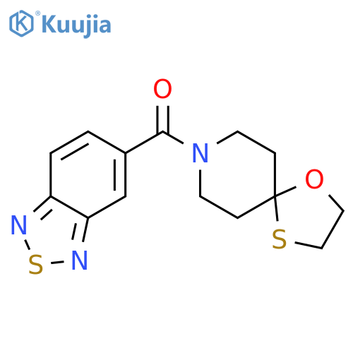 8-(2,1,3-benzothiadiazole-5-carbonyl)-1-oxa-4-thia-8-azaspiro[4.5]decane structure