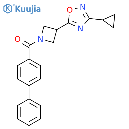 5-(1-{[1,1'-biphenyl]-4-carbonyl}azetidin-3-yl)-3-cyclopropyl-1,2,4-oxadiazole structure