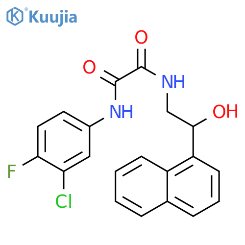N'-(3-chloro-4-fluorophenyl)-N-2-hydroxy-2-(naphthalen-1-yl)ethylethanediamide structure