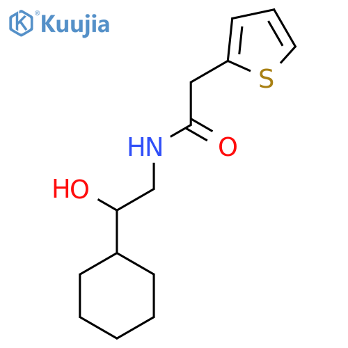 N-(2-cyclohexyl-2-hydroxyethyl)-2-(thiophen-2-yl)acetamide structure