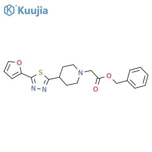 benzyl 2-{4-5-(furan-2-yl)-1,3,4-thiadiazol-2-ylpiperidin-1-yl}acetate structure