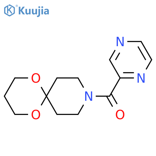 1,5-dioxa-9-azaspiro[5.5]undecan-9-yl(pyrazin-2-yl)methanone structure