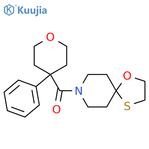8-(4-phenyloxane-4-carbonyl)-1-oxa-4-thia-8-azaspiro4.5decane structure