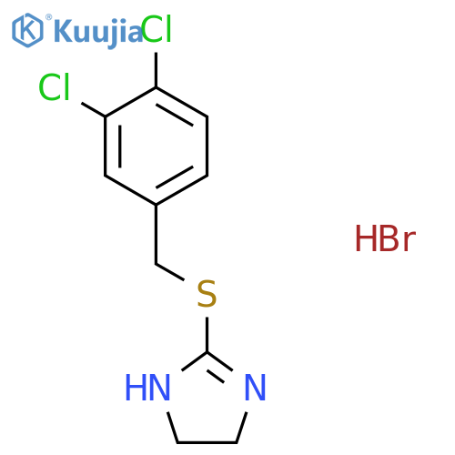 2-{[(3,4-dichlorophenyl)methyl]sulfanyl}-4,5-dihydro-1H-imidazole hydrobromide structure
