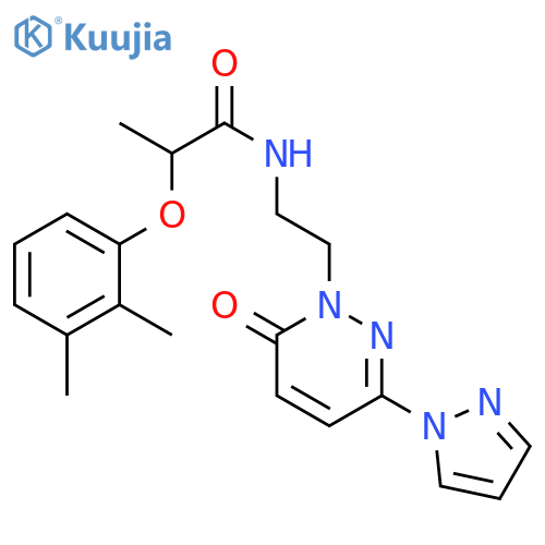 2-(2,3-dimethylphenoxy)-N-{2-6-oxo-3-(1H-pyrazol-1-yl)-1,6-dihydropyridazin-1-ylethyl}propanamide structure