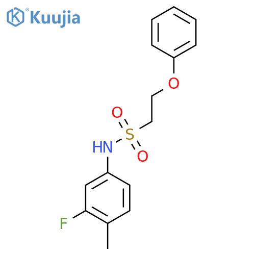 N-(3-fluoro-4-methylphenyl)-2-phenoxyethane-1-sulfonamide structure