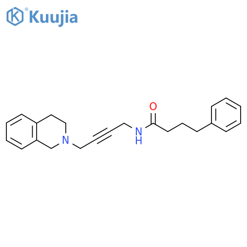 4-phenyl-N-4-(1,2,3,4-tetrahydroisoquinolin-2-yl)but-2-yn-1-ylbutanamide structure