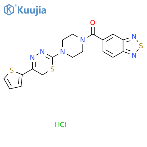5-{4-5-(thiophen-2-yl)-6H-1,3,4-thiadiazin-2-ylpiperazine-1-carbonyl}-2,1,3-benzothiadiazole hydrochloride structure