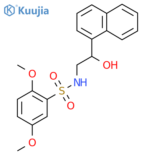 N-2-hydroxy-2-(naphthalen-1-yl)ethyl-2,5-dimethoxybenzene-1-sulfonamide structure