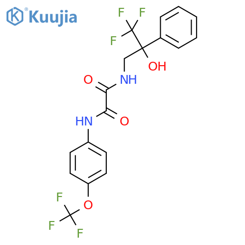 N-(3,3,3-trifluoro-2-hydroxy-2-phenylpropyl)-N'-4-(trifluoromethoxy)phenylethanediamide structure