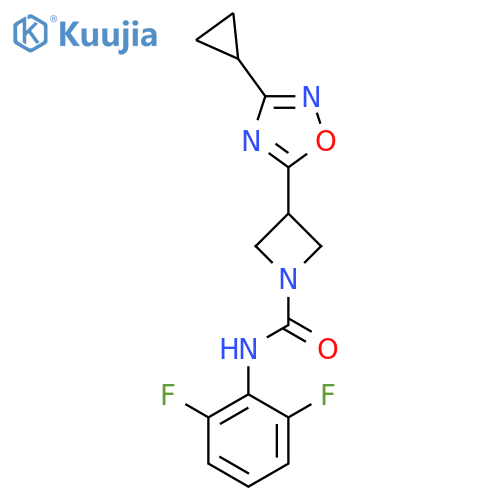 3-(3-cyclopropyl-1,2,4-oxadiazol-5-yl)-N-(2,6-difluorophenyl)azetidine-1-carboxamide structure