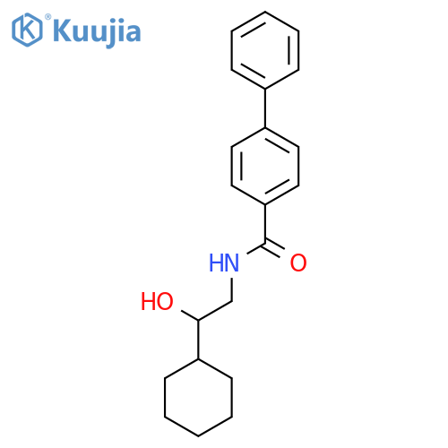 N-(2-cyclohexyl-2-hydroxyethyl)-1,1'-biphenyl-4-carboxamide structure
