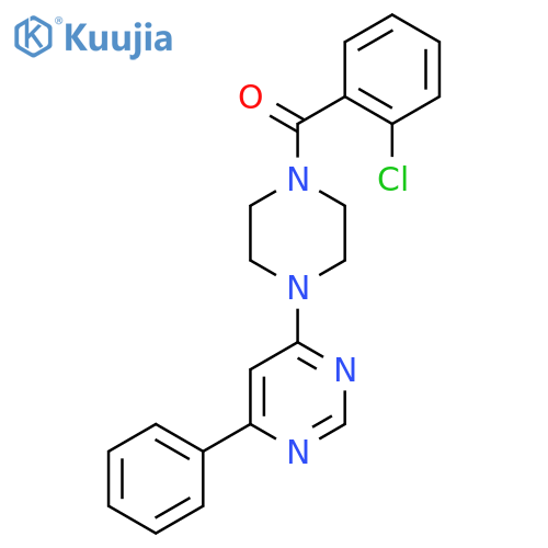 4-[4-(2-chlorobenzoyl)piperazin-1-yl]-6-phenylpyrimidine structure