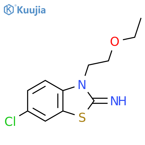 6-chloro-3-(2-ethoxyethyl)-2,3-dihydro-1,3-benzothiazol-2-imine structure