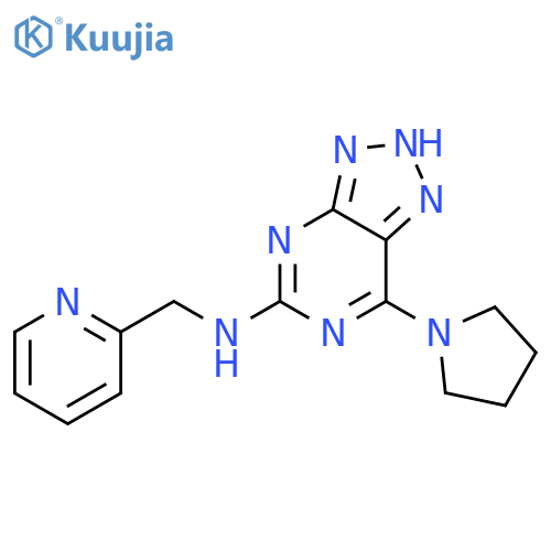 N-(pyridin-2-yl)methyl-7-(pyrrolidin-1-yl)-3H-1,2,3triazolo4,5-dpyrimidin-5-amine structure