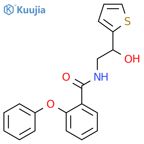 N-2-hydroxy-2-(thiophen-2-yl)ethyl-2-phenoxybenzamide structure