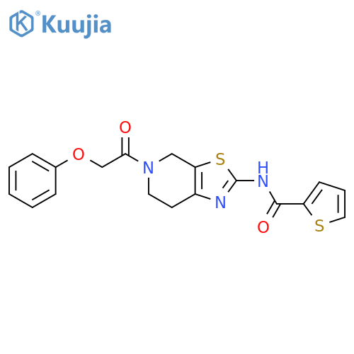 N-5-(2-phenoxyacetyl)-4H,5H,6H,7H-1,3thiazolo5,4-cpyridin-2-ylthiophene-2-carboxamide structure