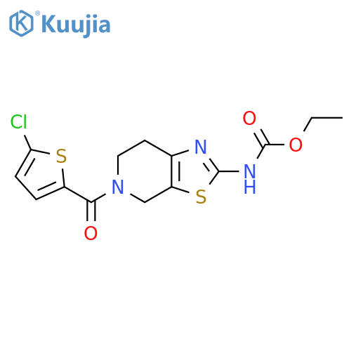 ethyl N-5-(5-chlorothiophene-2-carbonyl)-4H,5H,6H,7H-1,3thiazolo5,4-cpyridin-2-ylcarbamate structure