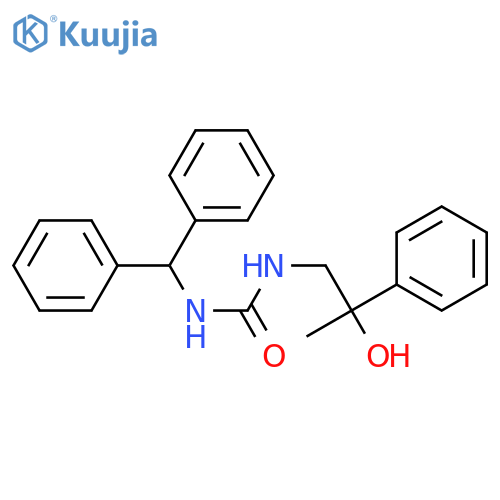 3-(diphenylmethyl)-1-(2-hydroxy-2-phenylpropyl)urea structure