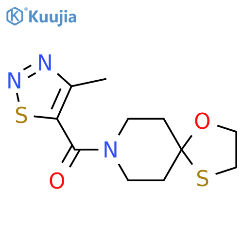 8-(4-methyl-1,2,3-thiadiazole-5-carbonyl)-1-oxa-4-thia-8-azaspiro4.5decane structure
