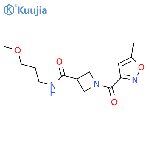 N-(3-methoxypropyl)-1-(5-methyl-1,2-oxazole-3-carbonyl)azetidine-3-carboxamide structure
